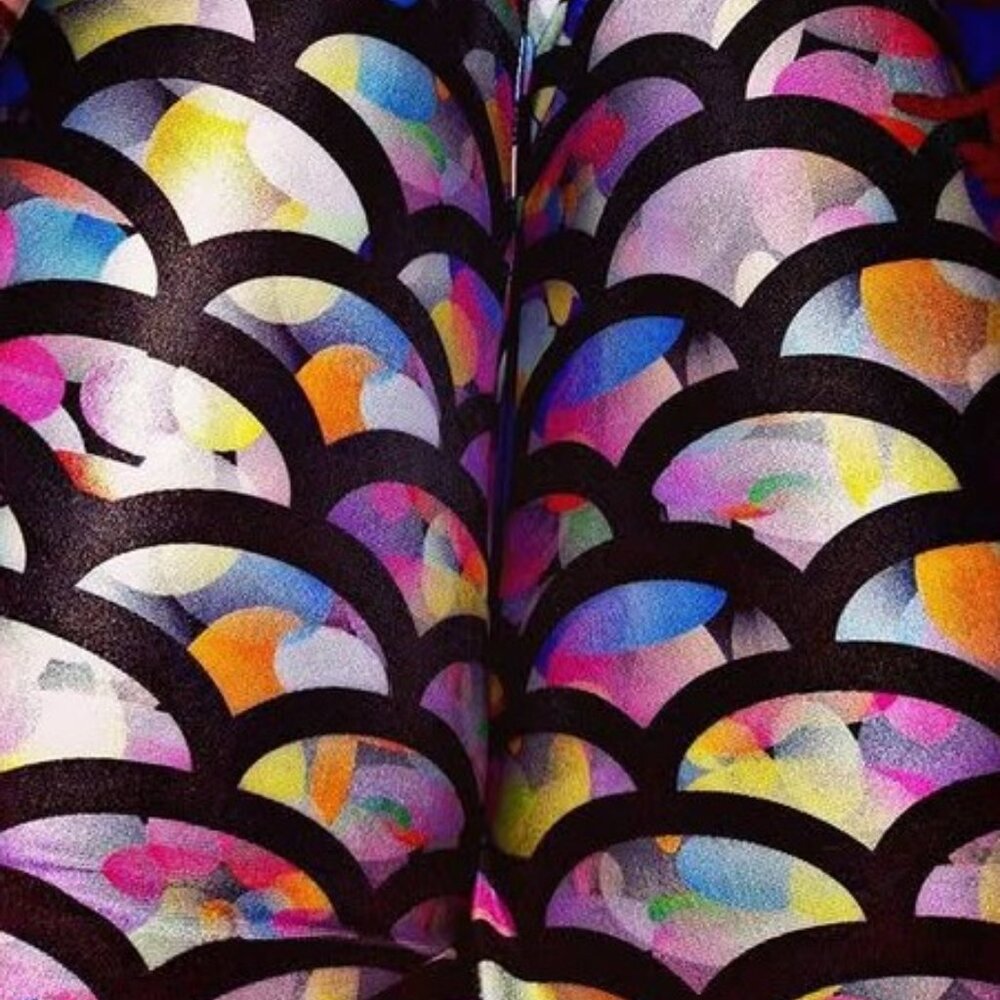 Mermaid Fish Scale Leggings by ONLINE LEGGING STORE - XL - NWT - Picture 7 of 9